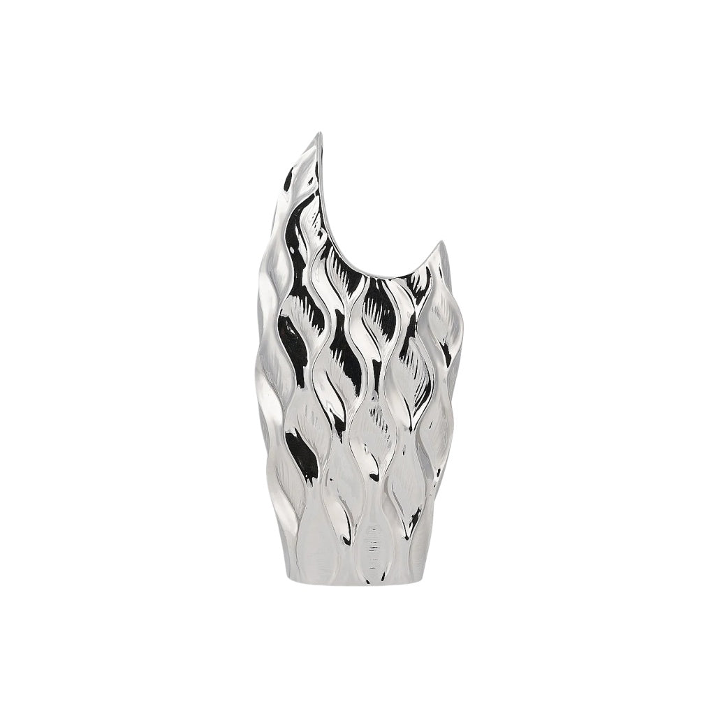 Vase décoratif en acier inoxydable pour intérieur - 14 x 14 x 30