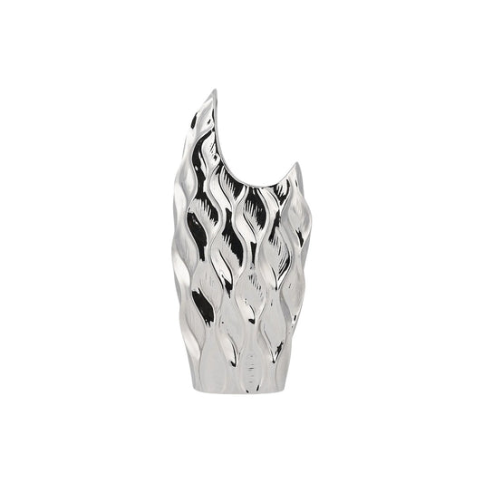 Vase décoratif en acier inoxydable pour intérieur - 14 x 14 x 30