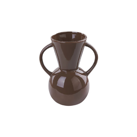 Vase décoratif en céramique pour aménagement intérieur - 12 x 12 x 25