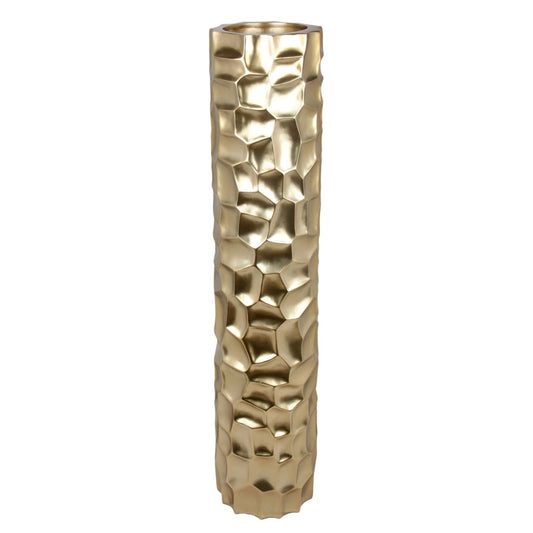 Vase décoratif en métal doré pour intérieur moderne - 30 x 10 x 10