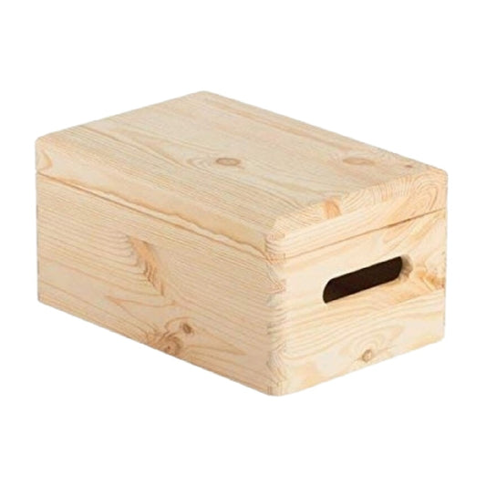 Boîte de rangement en bois massif pour l'organisation domestique - 30 x 20 x 15