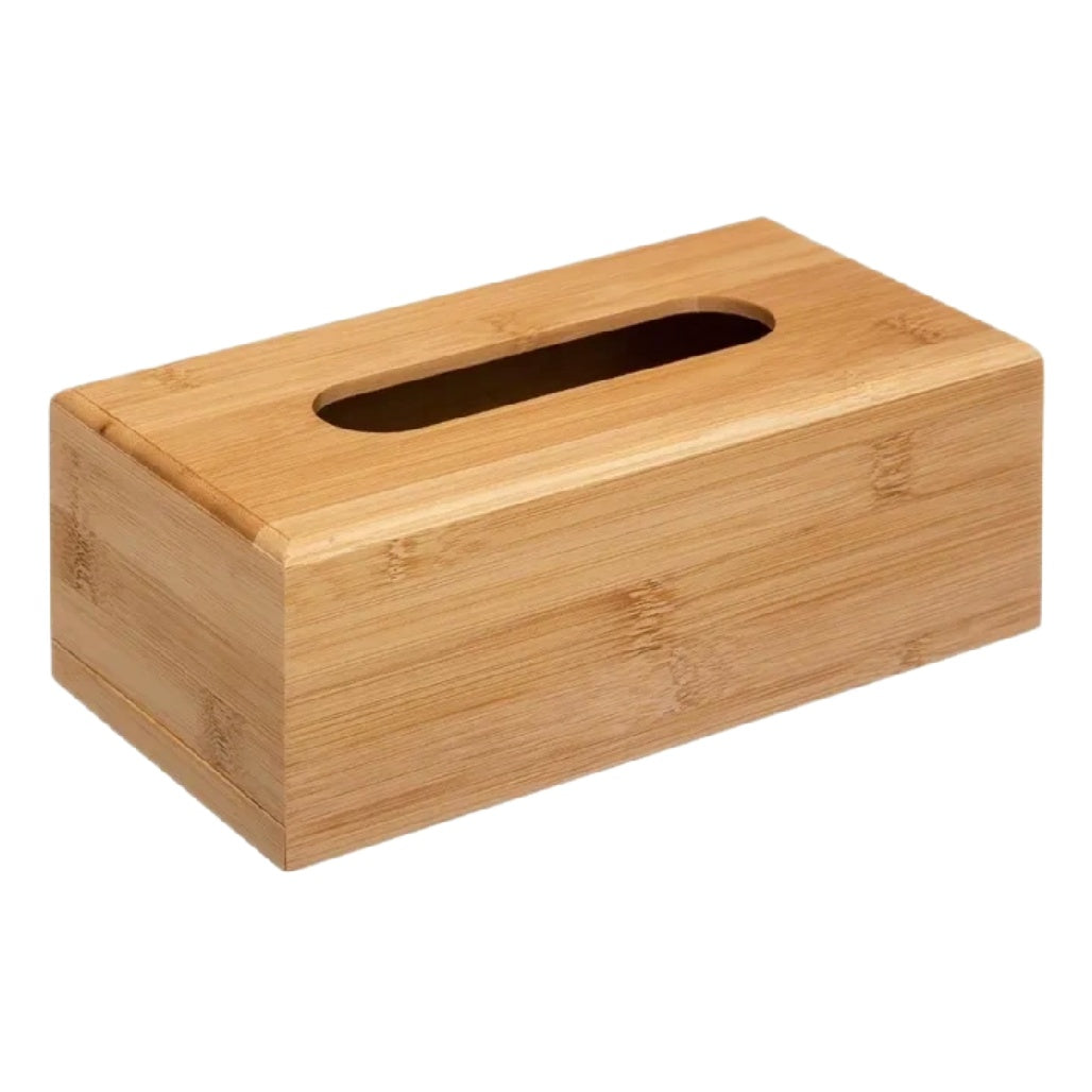 Boîte à mouchoirs en bambou pour la maison - 25 x 12 x 10